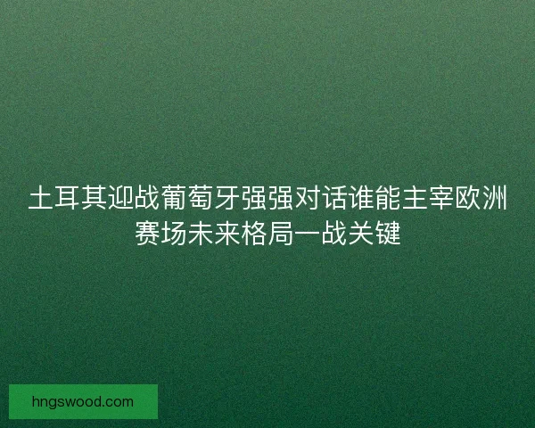 土耳其迎战葡萄牙强强对话谁能主宰欧洲赛场未来格局一战关键