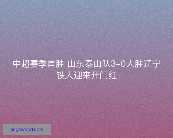 中超赛季首胜 山东泰山队3-0大胜辽宁铁人迎来开门红
